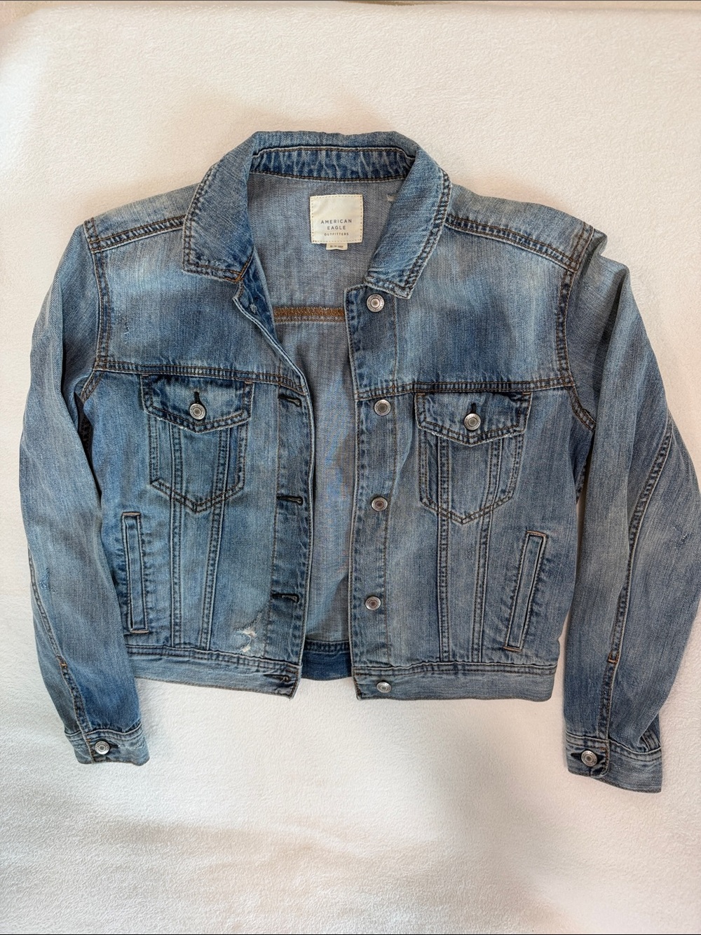 American Eagle Outfitters Light Blue Denim Jean Jacket
